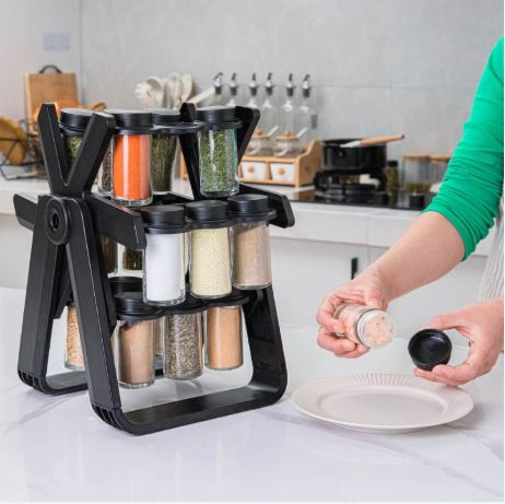 360° Rotating Spice Rack Masala Jar