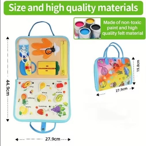 Montessori Educational Busy Book - 10 Pages