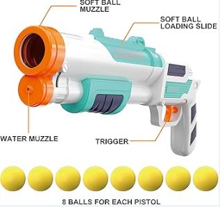 2-in-1 Water & Foam Ball Shooter Toy Gun Set