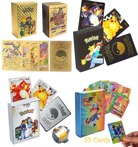 Pokemon Trading Cards Game - 55 Foil Cards