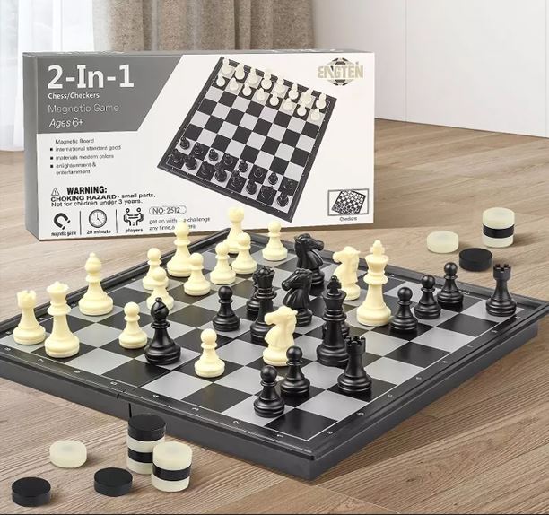 2-In-1 Magnetic Chess and Checkers