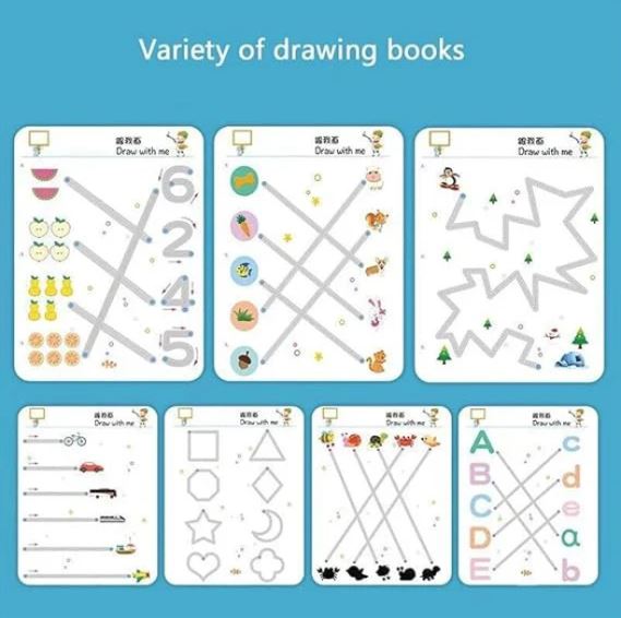 Stroke Line Dot to Dot Practice Book - 64 Pages