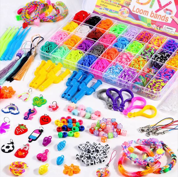 Colorful Loom Bands Kit - Lacing Beads