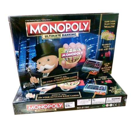 Monopoly Board Game with Electronic Card Machine