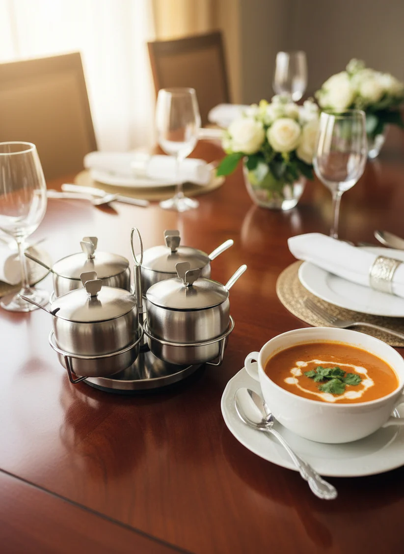 Stainless Steel Condiment Set