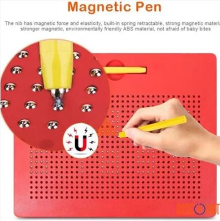 Magnetic Beads Writing Board with Stylus Pen