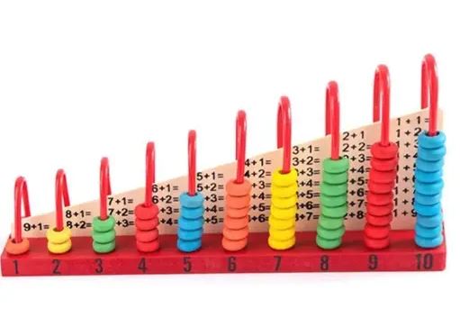 Wooden Abacus Calculation Shelf