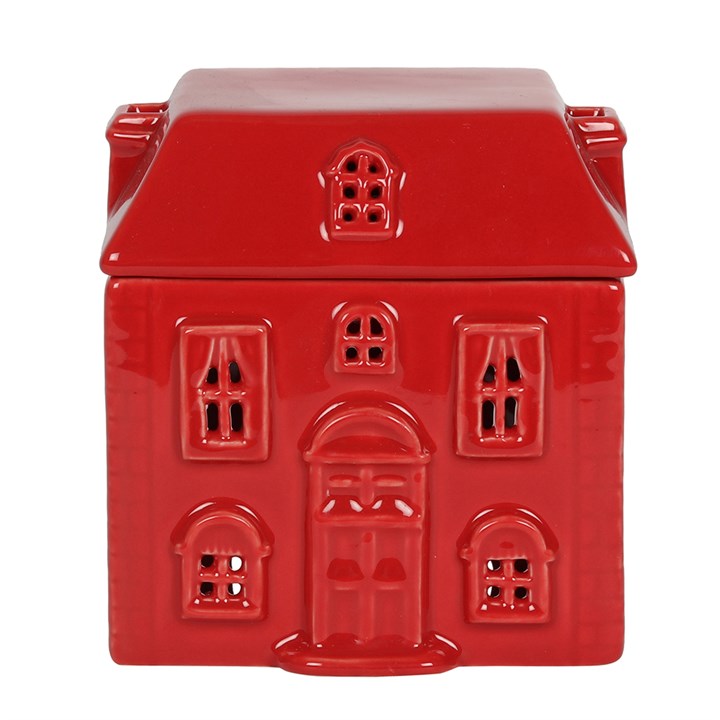 Red Ceramic House Shaped Wax Melter