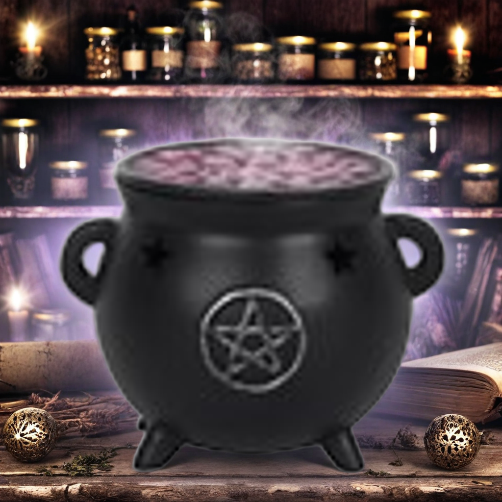 Pentacle Cauldron Incense Burner