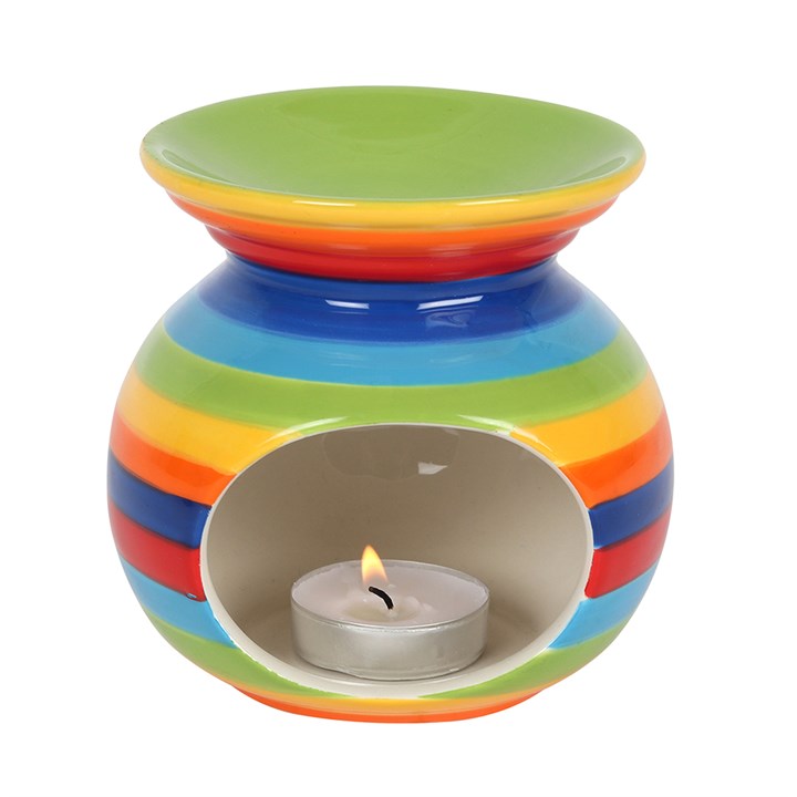 Rainbow Striped Oil and Wax Melter