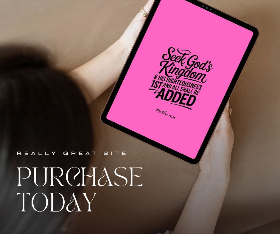 Faith- Based Digital Journal Download "Seek First God's Kingdom" (8.5x11) A4 (8.27x11.69)