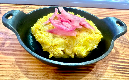 Boiled plantain (ripe or green) (Mangú)