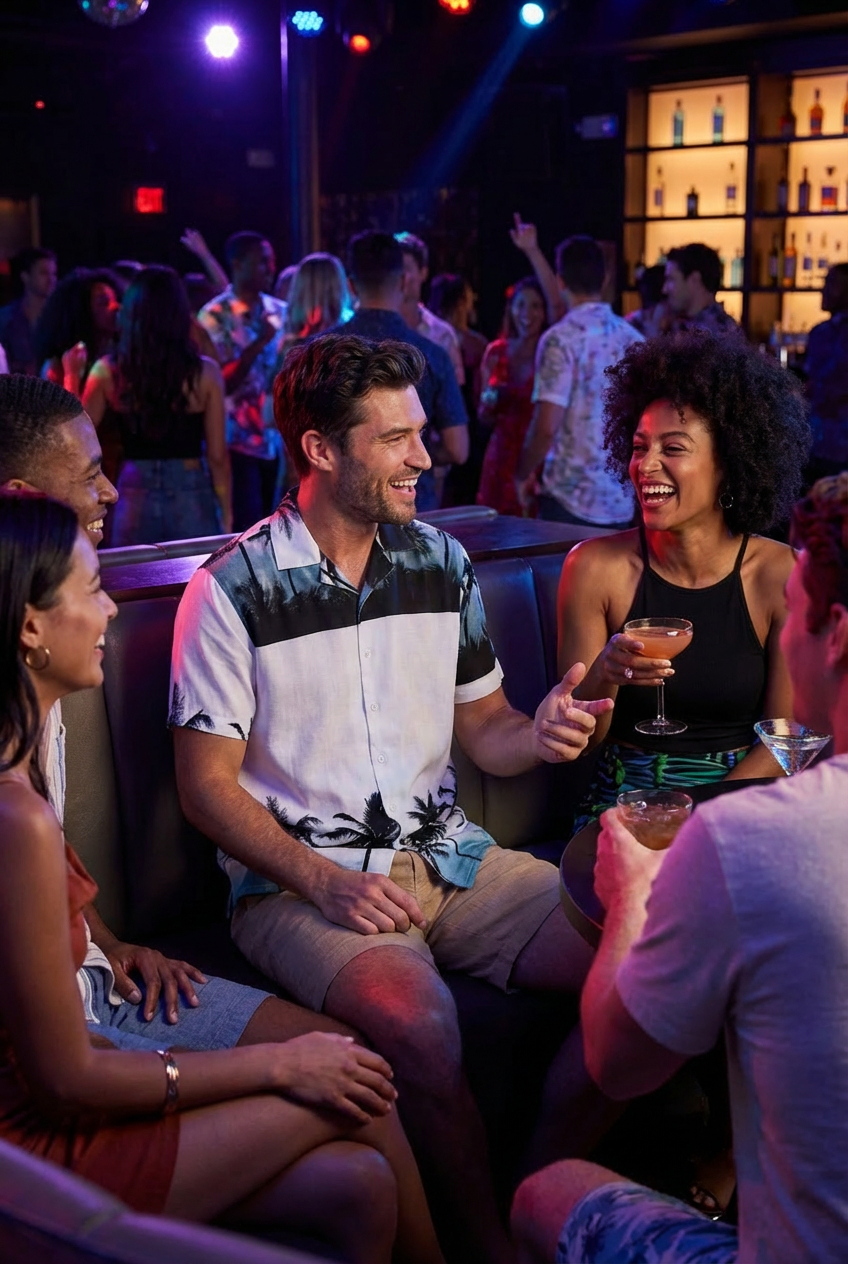 Palm Tree Print Hawaiian Shirt