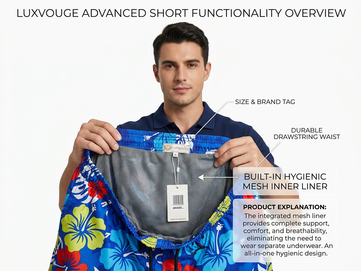 Men's Tropical Print Shirt & Shorts Set
