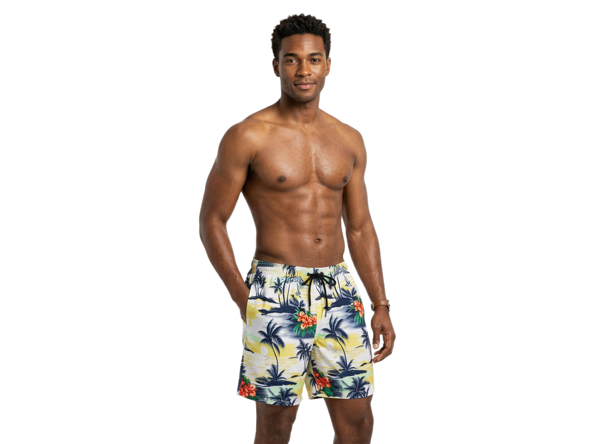 Men's Tropical Print Matching Set