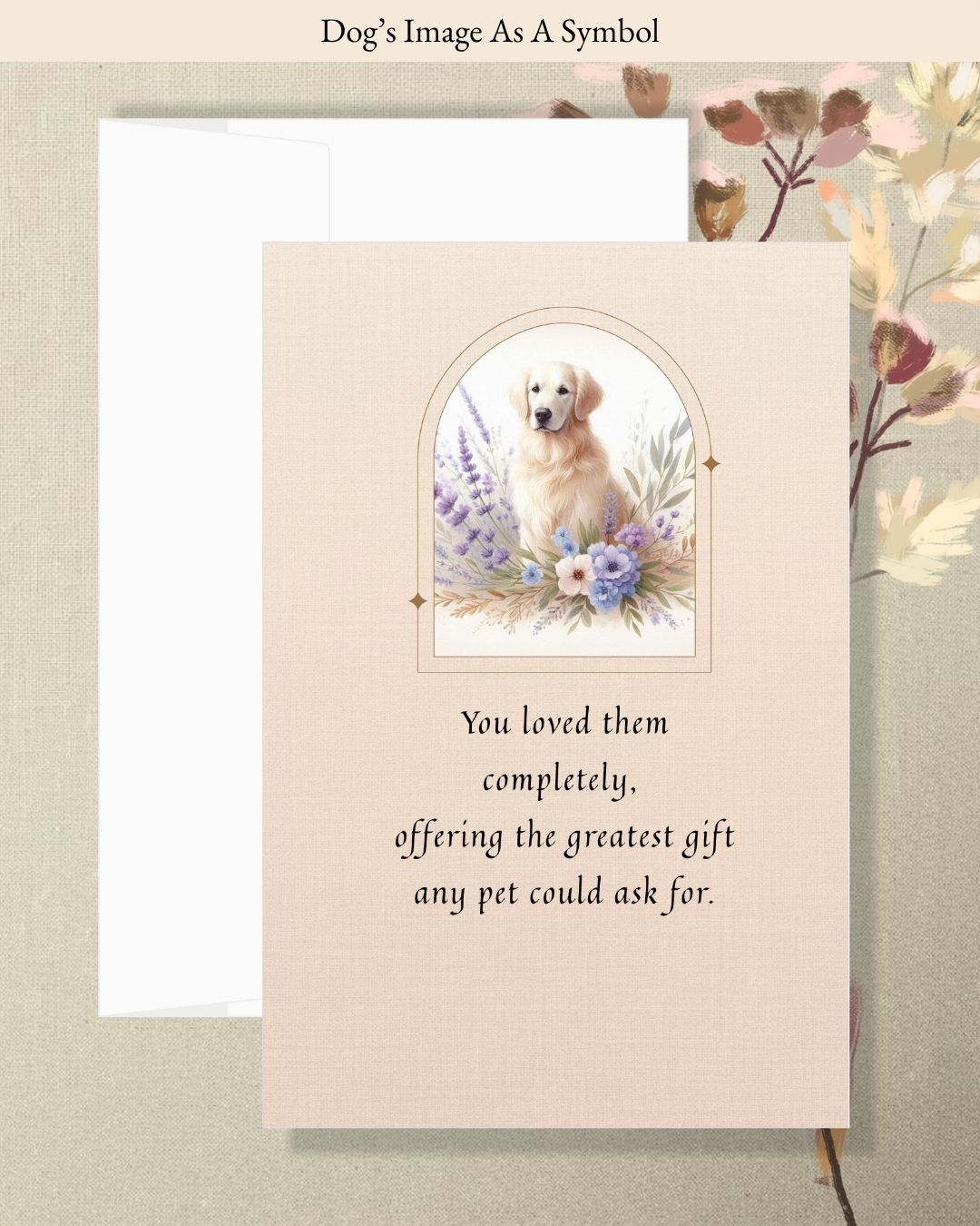 Printable Pet Sympathy Card Bundle, Pet Loss of Dog With Flower Digital File