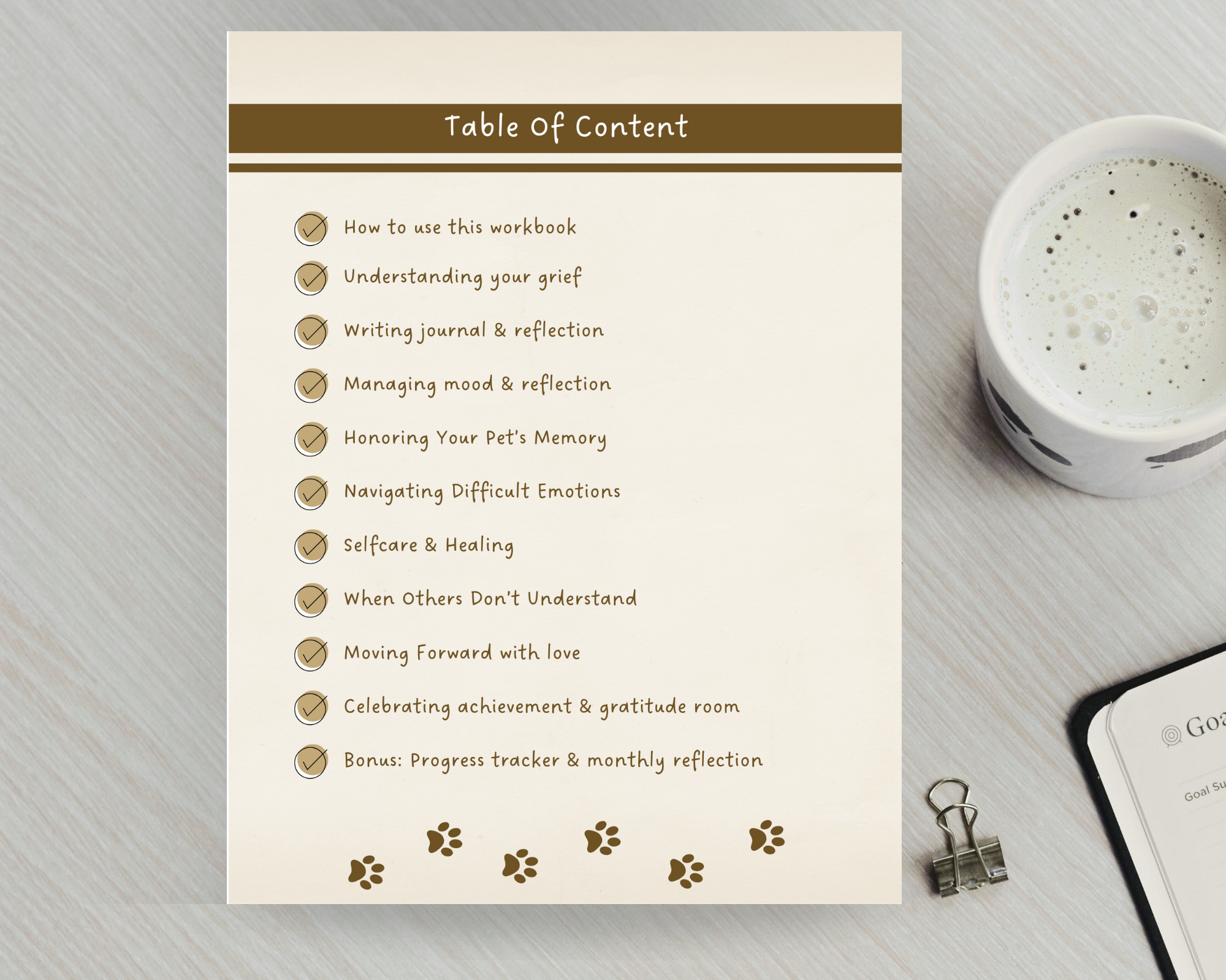 Pet Loss Healing Heart Workbook, Grief Reflection Journal Printable