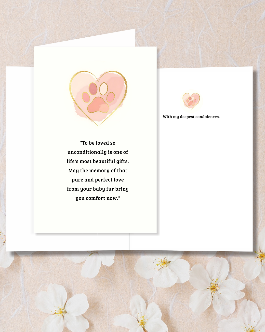Printable Pet Sympathy Card Set, Dog Loss Sympathy Card Love Paw of Digital File