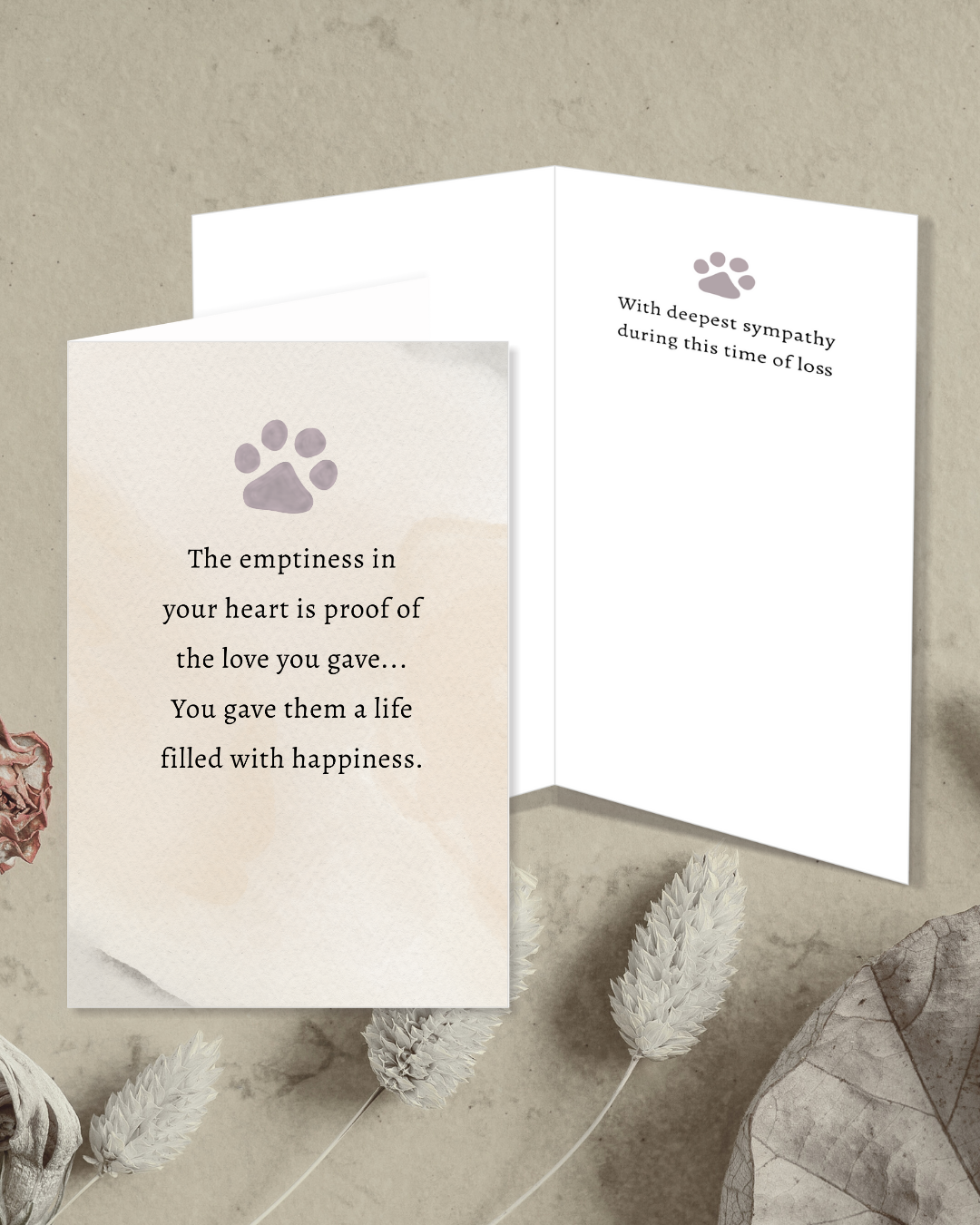 Printable Pet Sympathy Card Bundle, Soft Watercolor Dog Loss Card Digital Download 