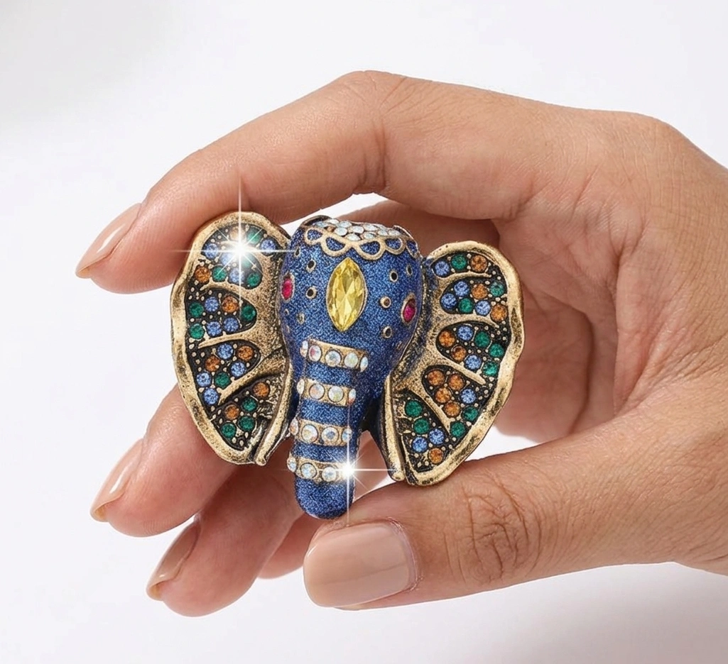 Decorative Elephant Brooch