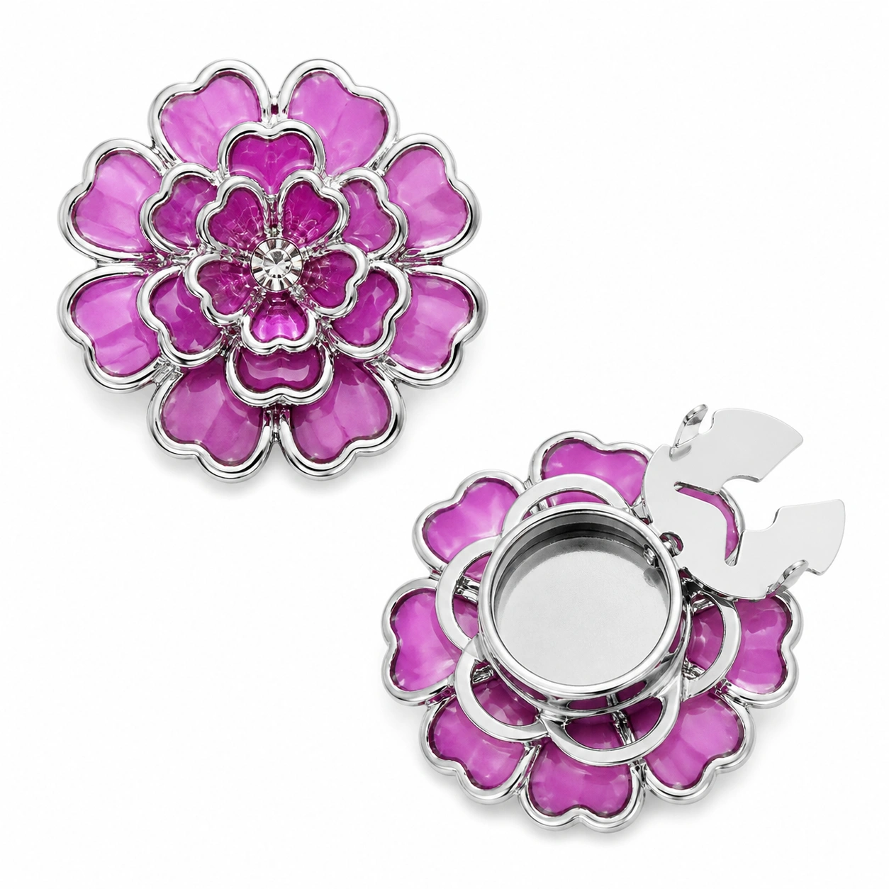 Purple Flower button covers
