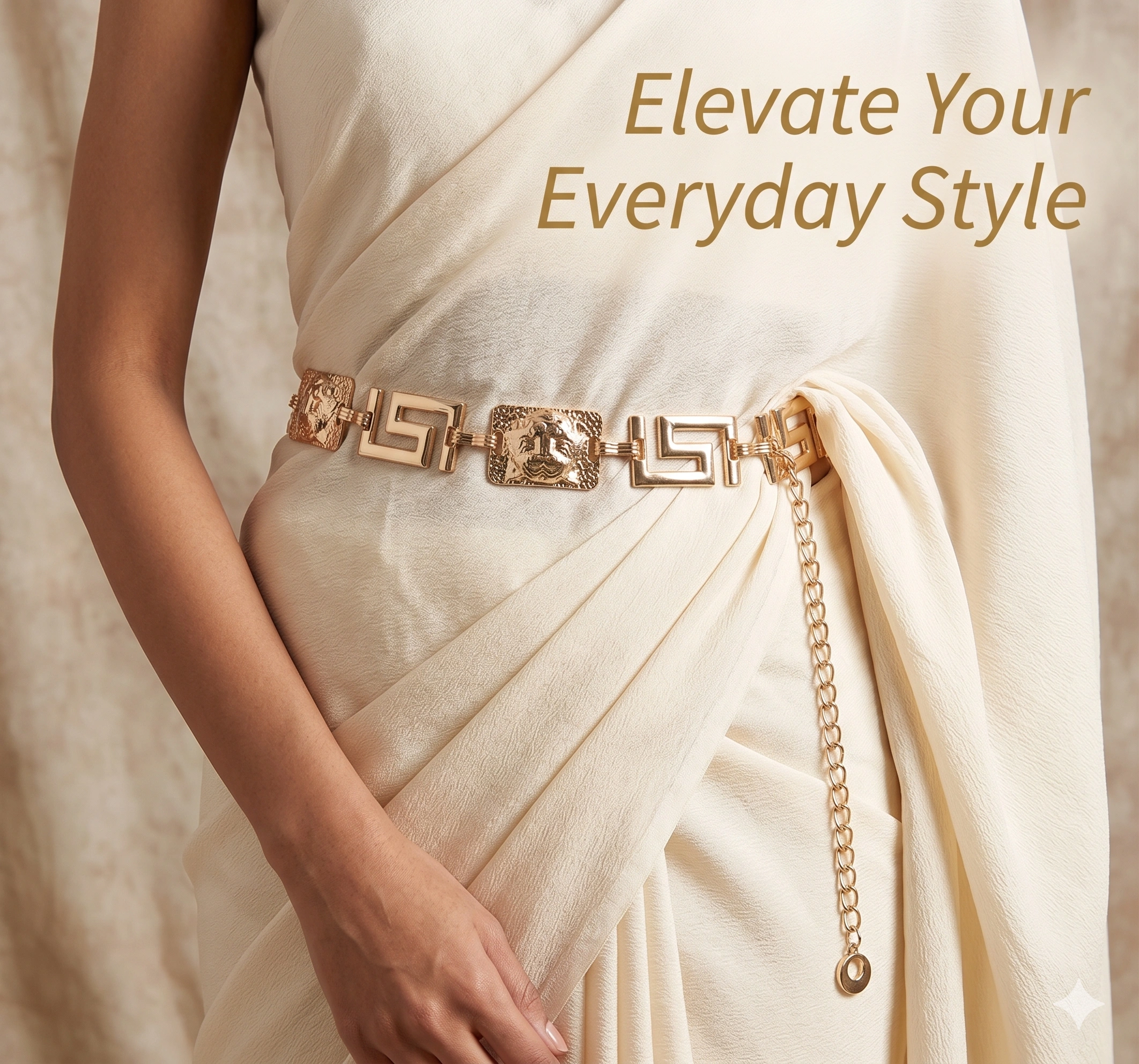 Designer Gold Waist Belt