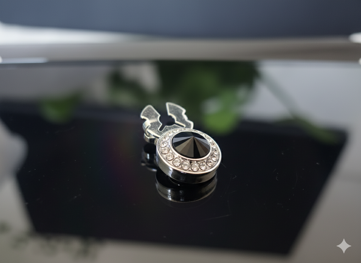 Elegant Crystal button cover