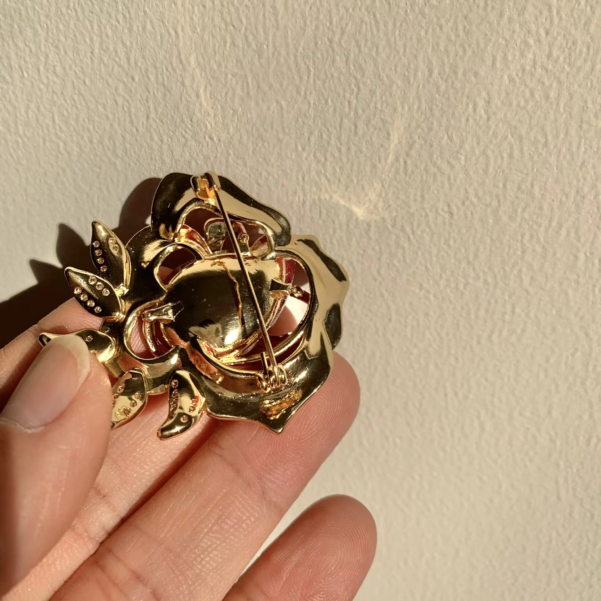 Red Rose Brooch