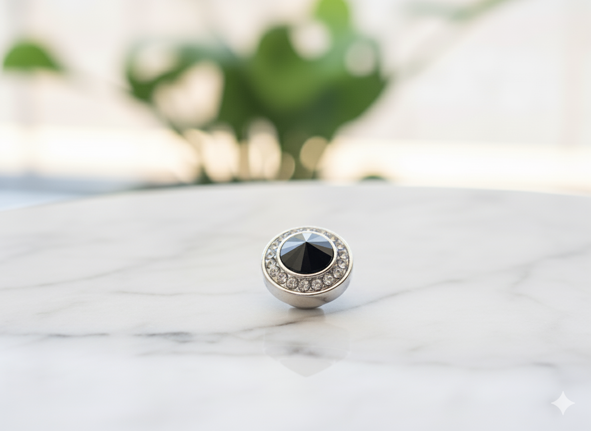 Elegant Crystal button cover