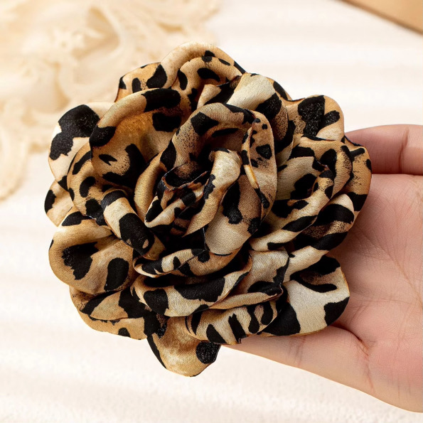 Leopard Print Fabric Flower