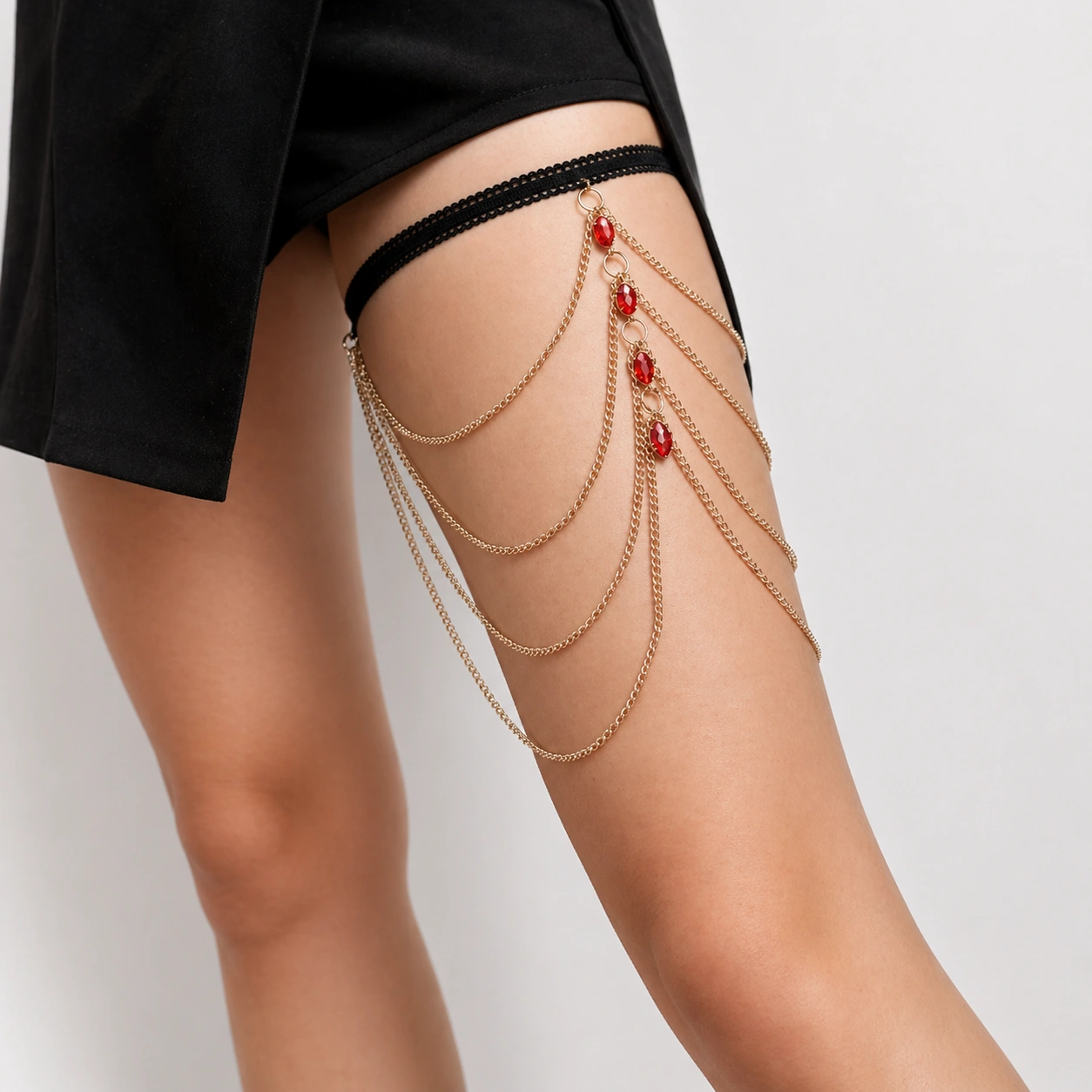 Gold Chain Thigh Jewelry