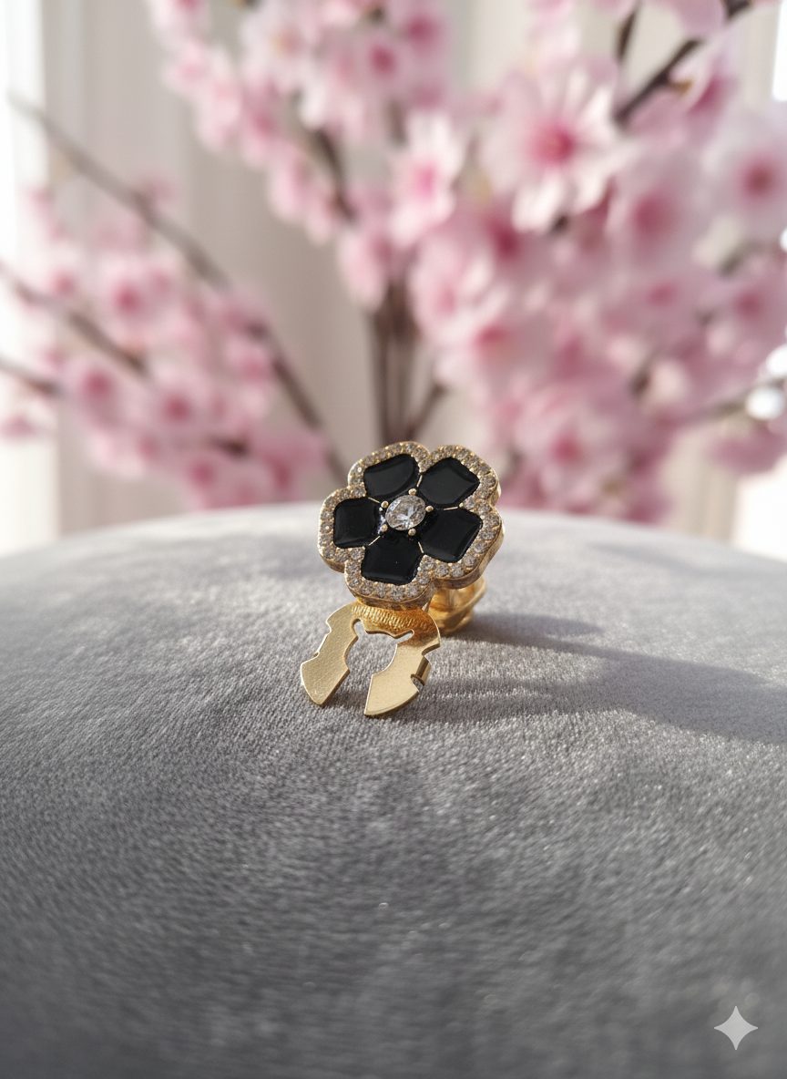 Women's Classic Black button cover