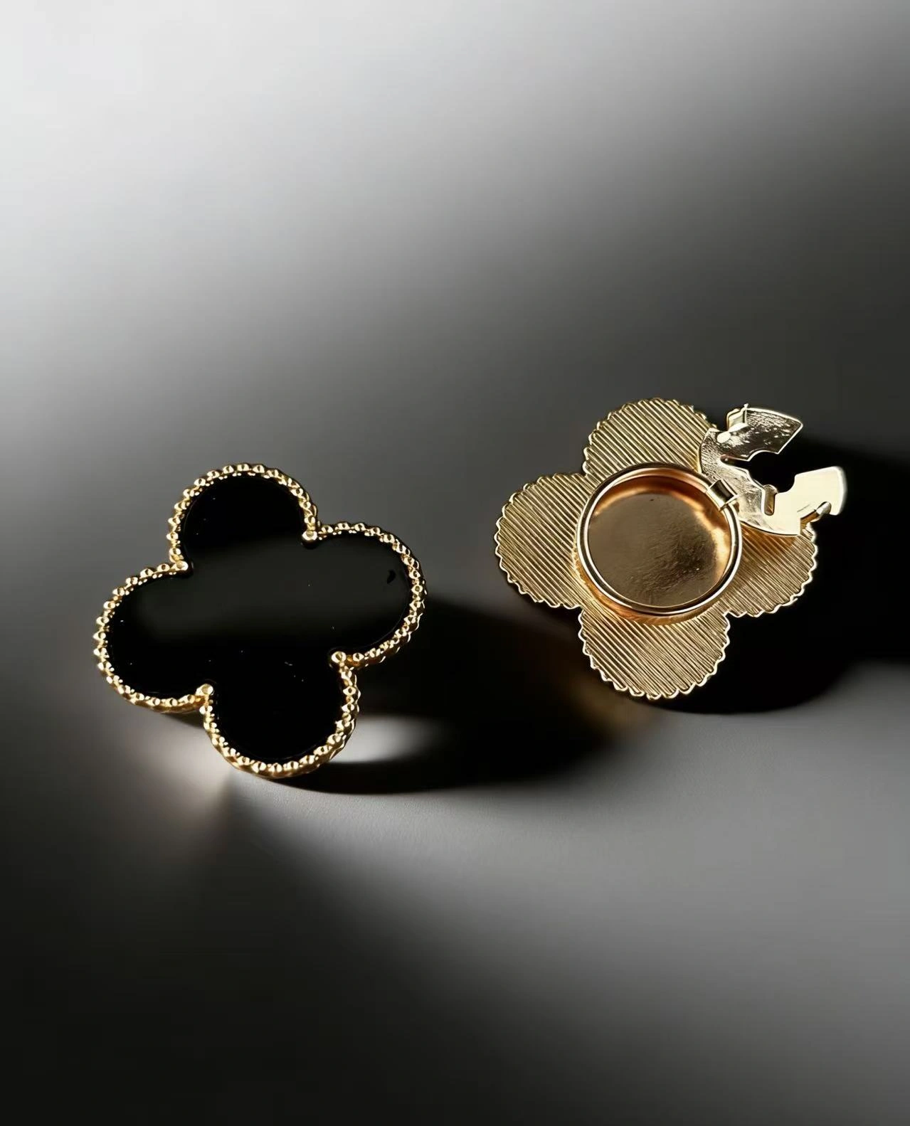 Luxury Black Clover button covers