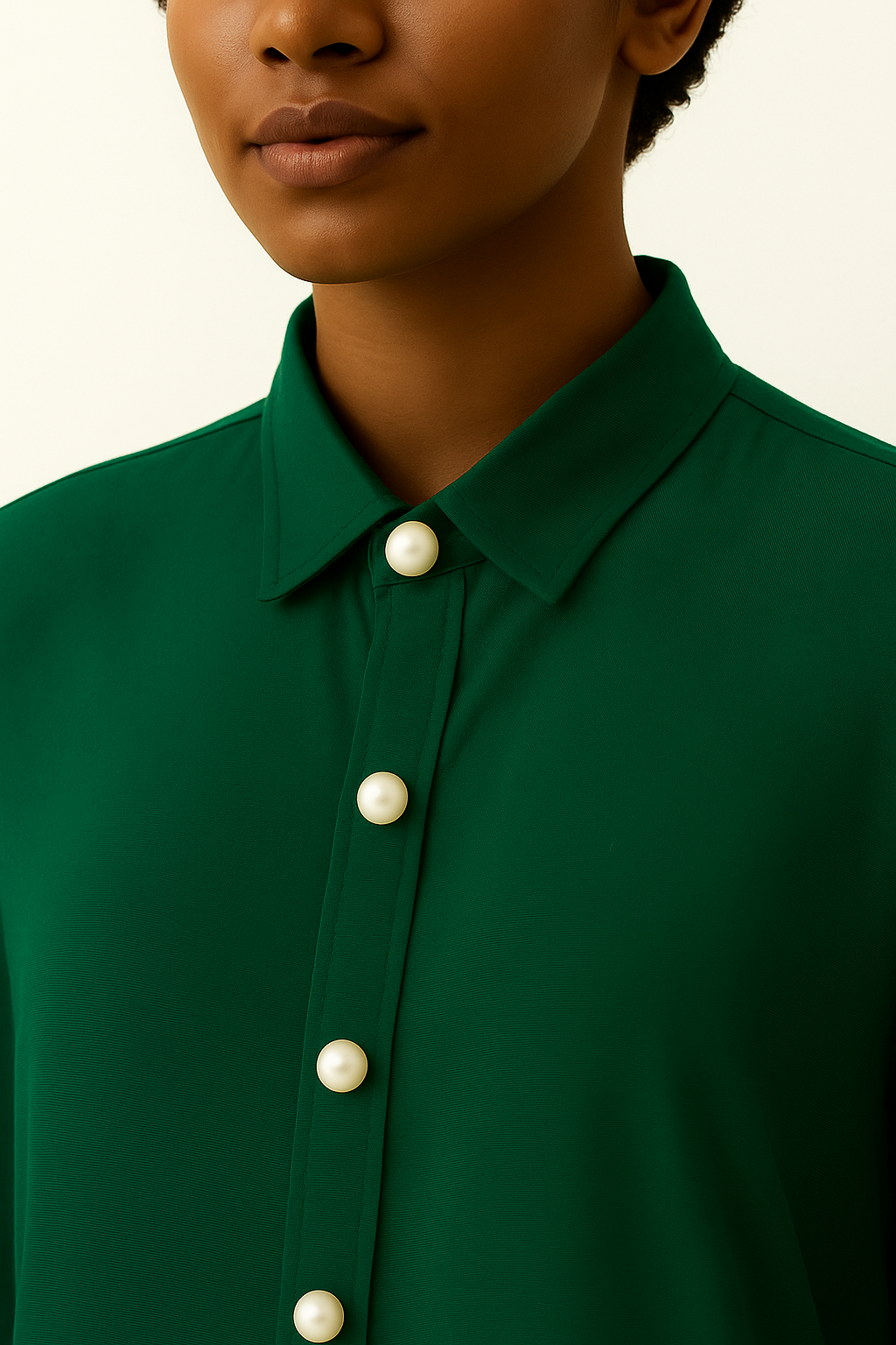 Green Button-Up Shirt