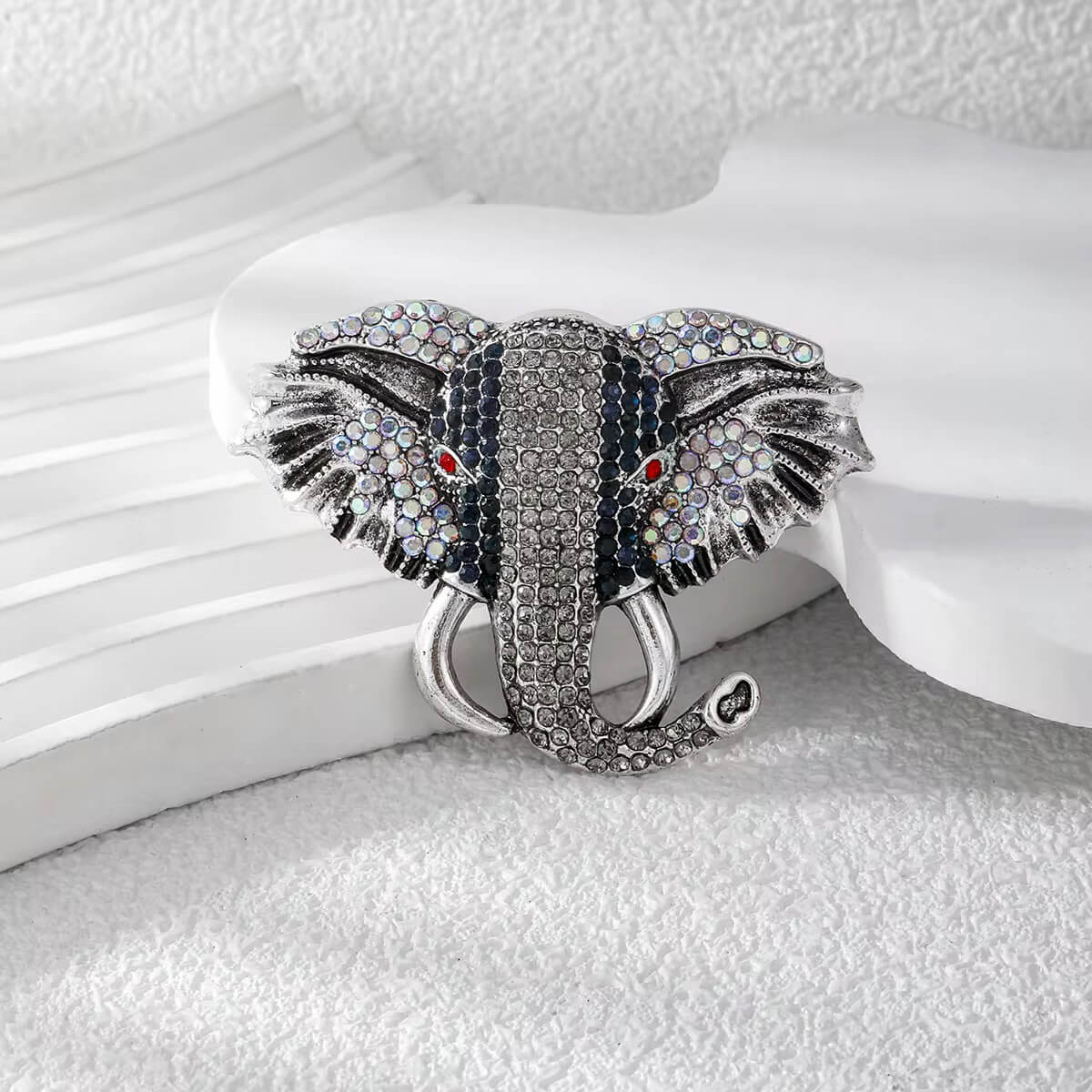 Elephant Head Brooch