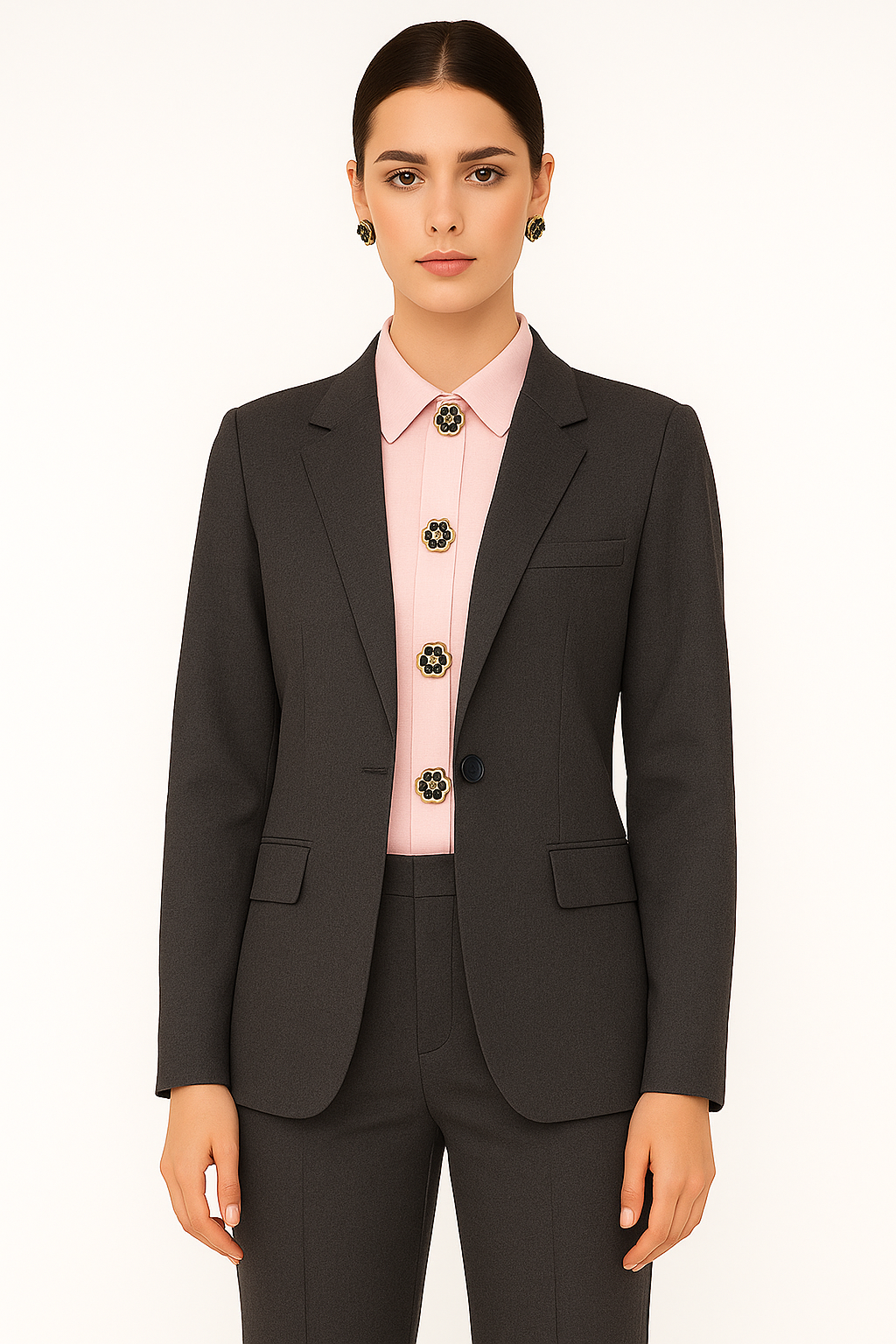 Women's Classic Black button cover