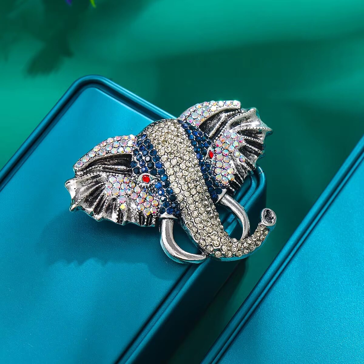 Elephant Head Brooch