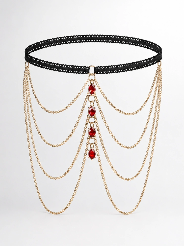 Gold Chain Thigh Jewelry