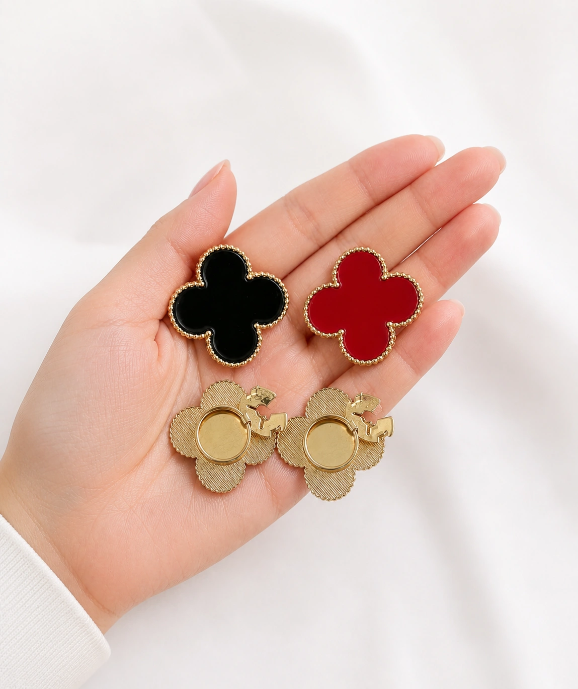 Luxury Black Clover button covers