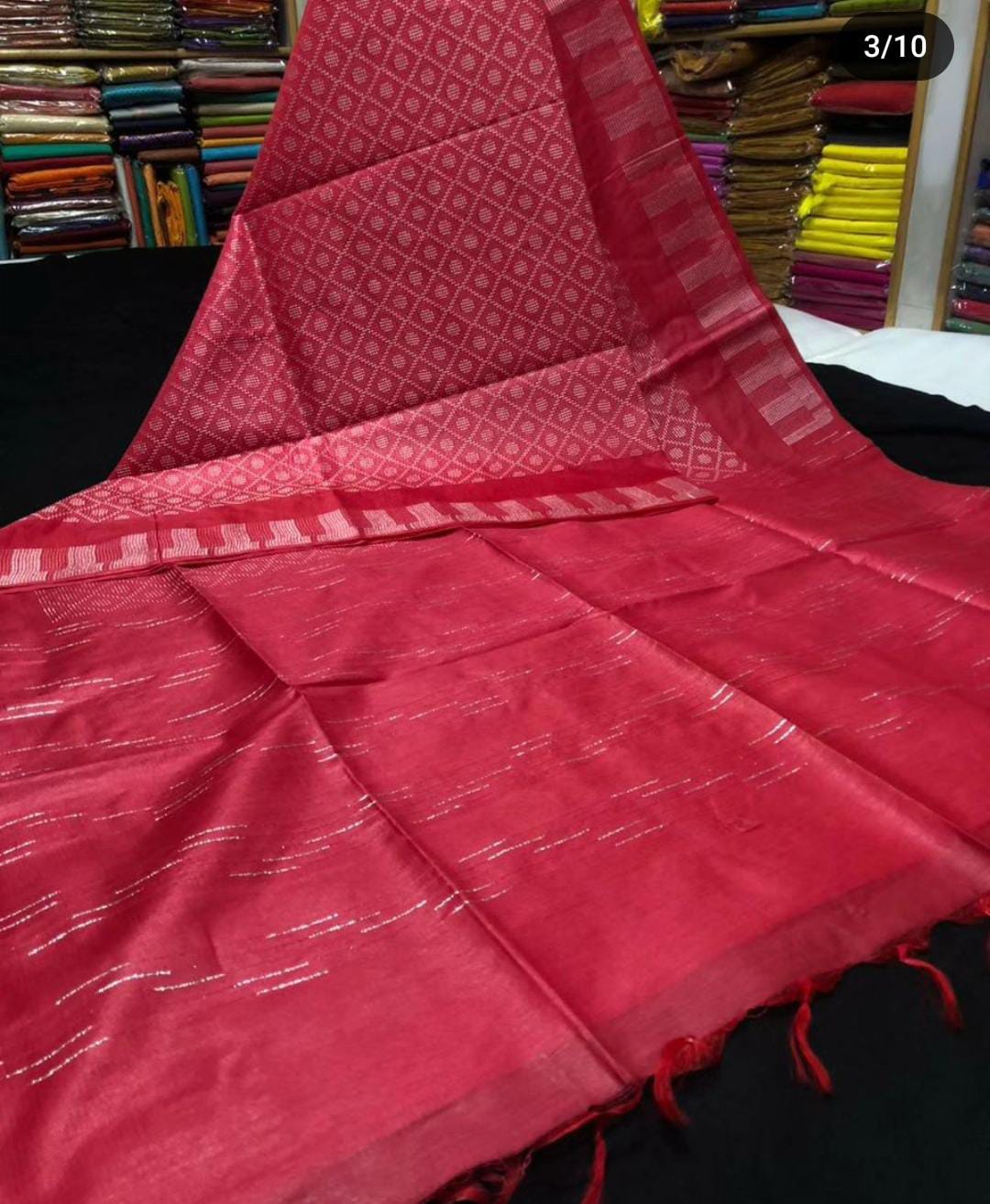 EXCLUSIVE PRIMIUM QUALITY ALL OVER KATHA BAPTA SILK SAREE
