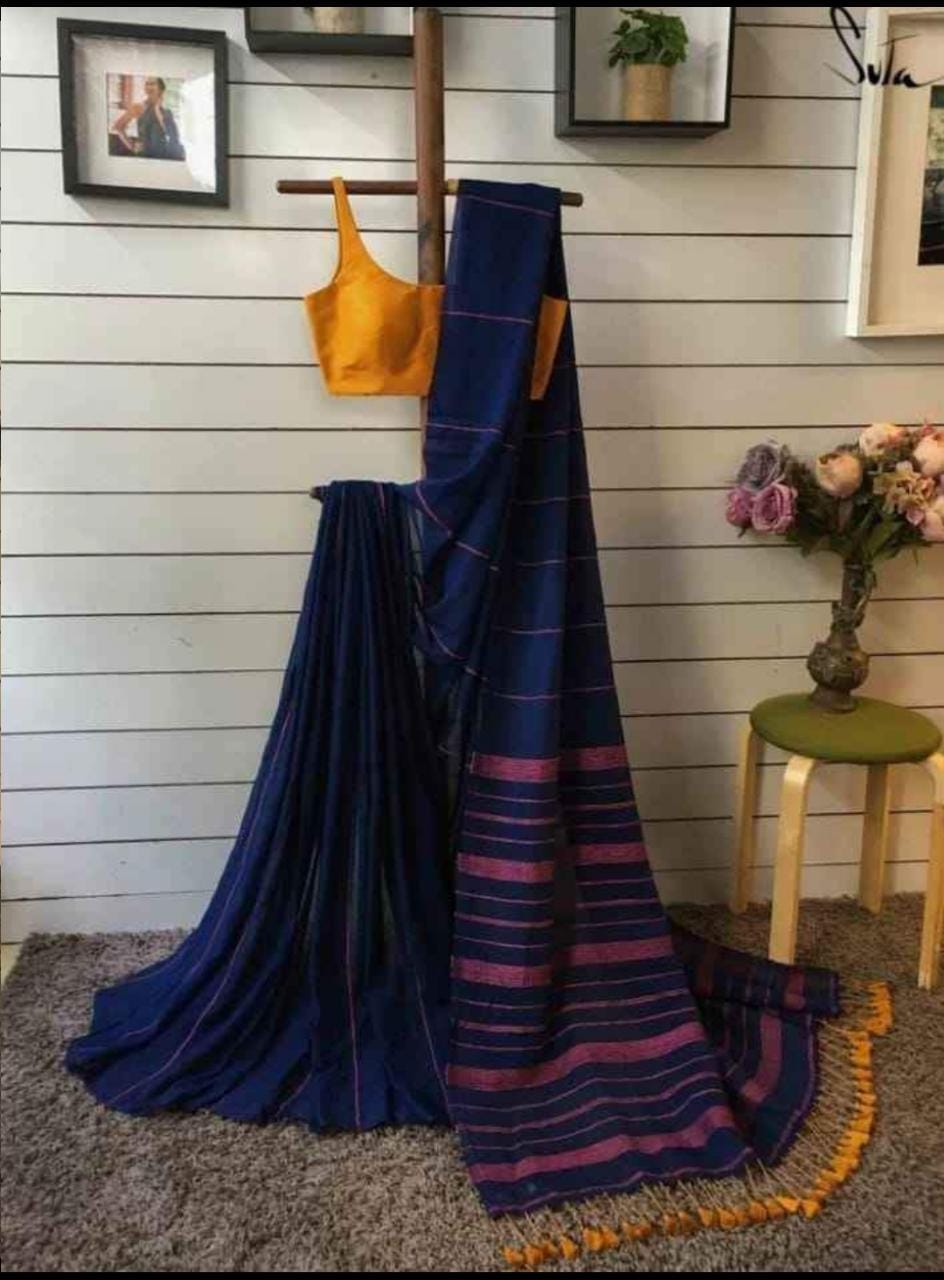 Santipur Saree MarketEXCLUSIVE PRIMIUM QUALITY KHESH COTTON SAREE