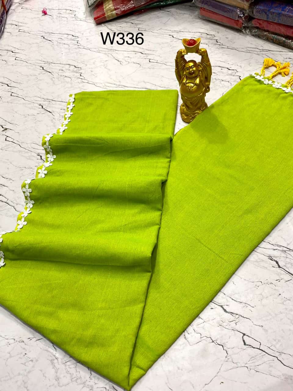 EXCLUSIVE PRIMIUM QUALITY NAYAN TARA LACE COTTON SAREE