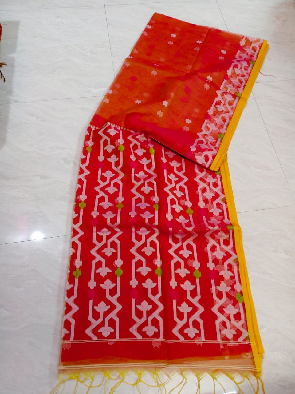 EXCLUSIVE PRIMIUM QUALITY MINA MOSLINE BENARASHI SAREE  