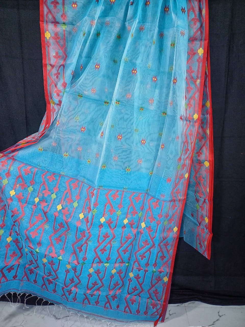 EXCLUSIVE PRIMIUM QUALITY MINA MOSLINE BENARASHI SAREE  