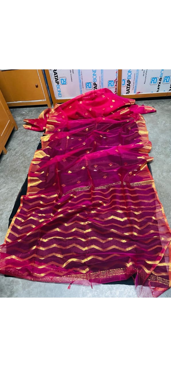 EXCLUSIVE PRIMIUM QUALITY ZORI BEKI MOSLINE BENARASHI SAREE