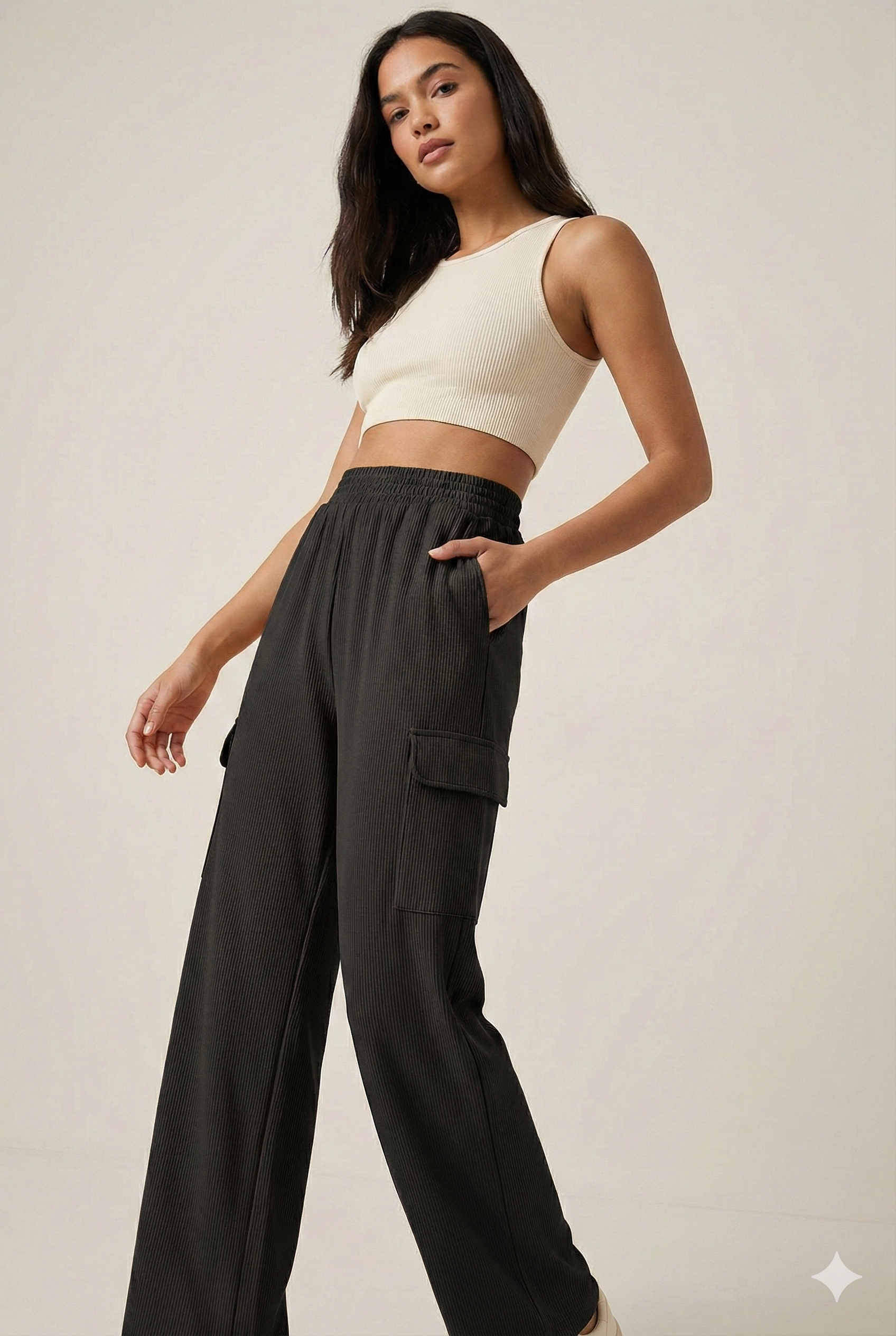 WOMEN CARGO PANTS | Black