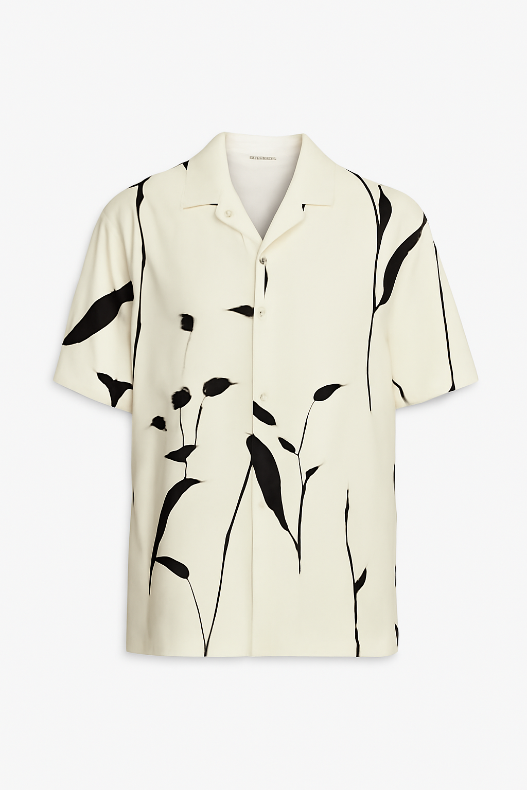 Stylish Off-White Graphic Print Cotton Shirt