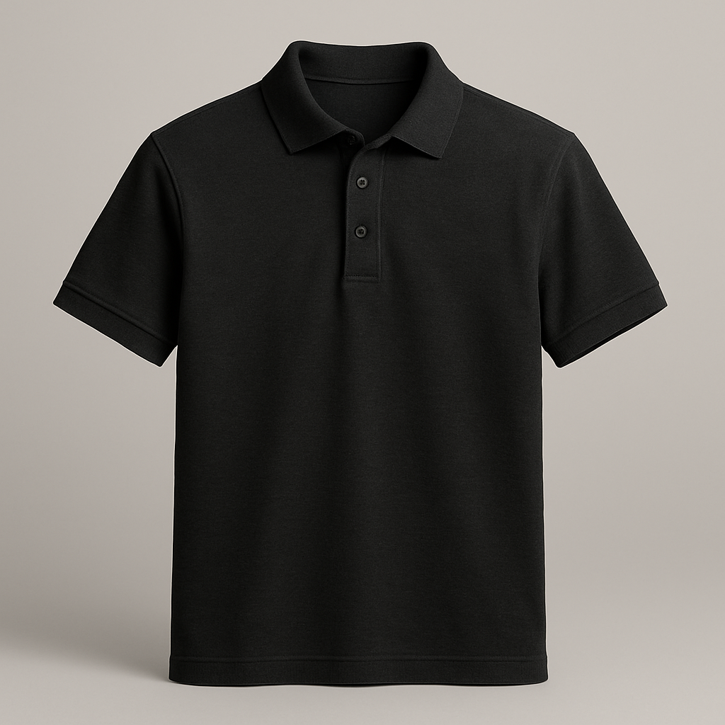 POLO T-SHIRT M-100 BLACK