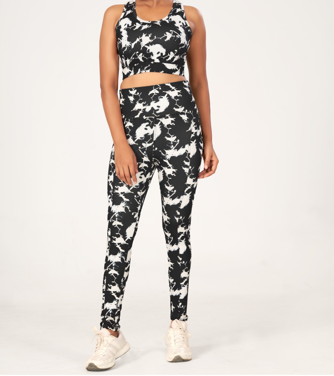 YOGA CO-ORD PRINTED BRA
