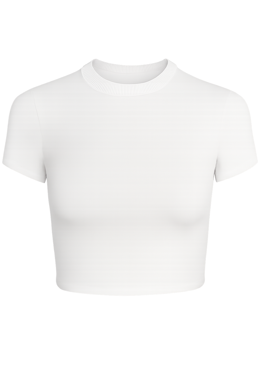 RIBBED WHITE CROP TOP | WHITE